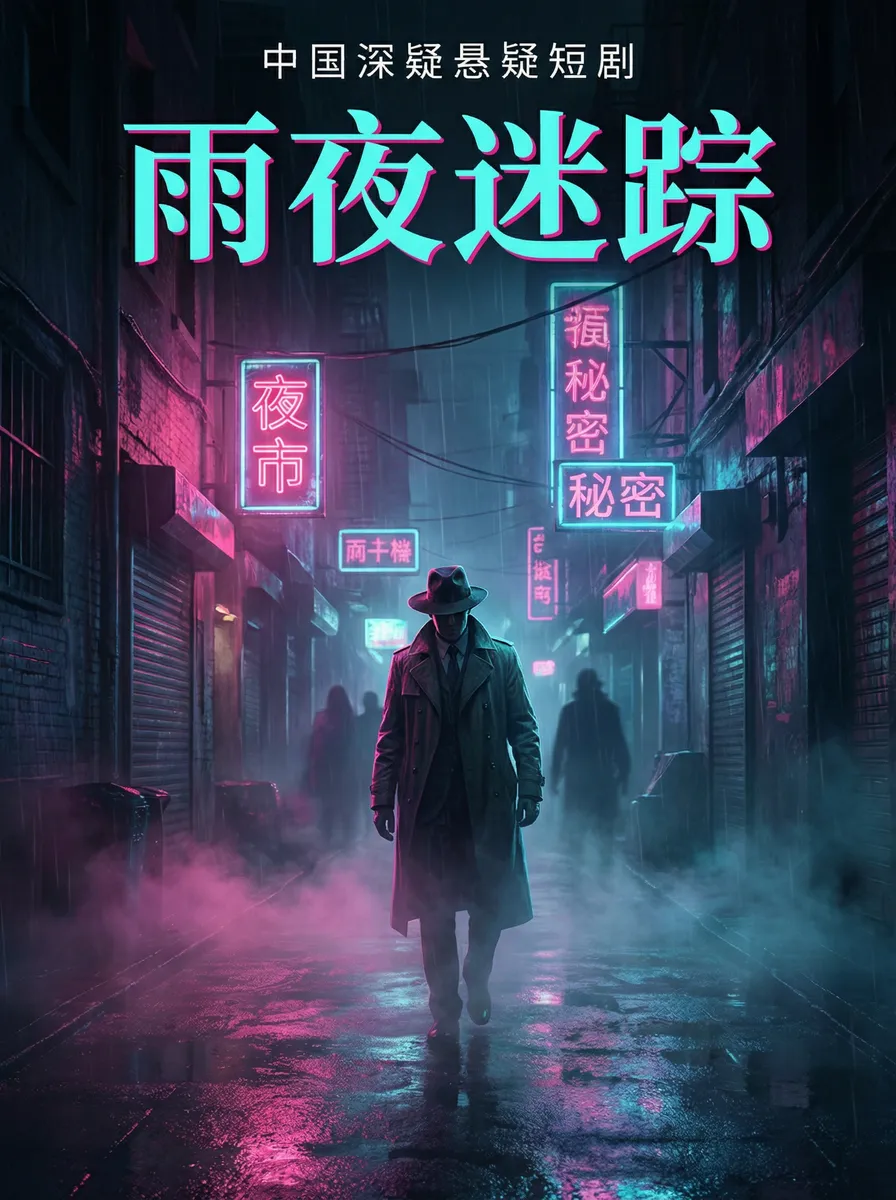 telegram 悬疑追踪短剧 - 雨夜迷踪海报